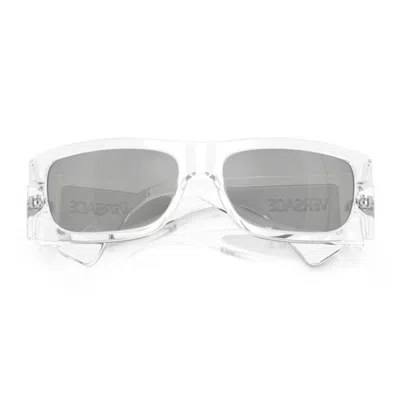 Versace 0ve4482 Lens Logo Sunglasses In Gray