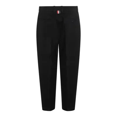 Thom Browne Trousers Blacks And Greys In Black
