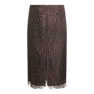 Tom Ford Black And Brown Skirt In Brown