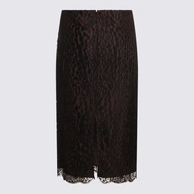 Tom Ford Black And Brown Skirt In Brown