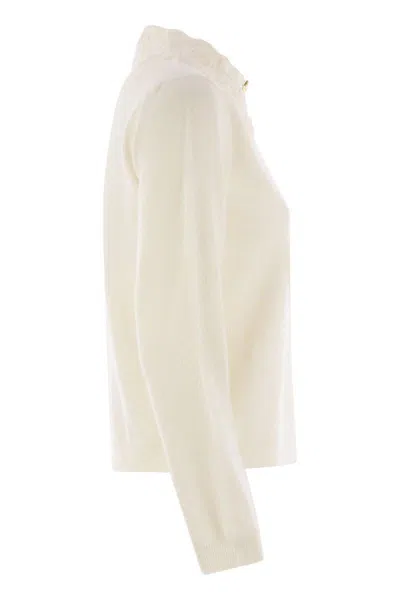 Fabiana Filippi Lace Neck Sweater Sweaters And Cardigans White