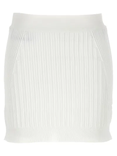 Herve Leger Hervé Léger 'ottoman Low Rise Mini' Skirt In Neutral