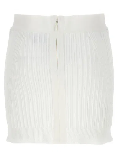 Herve Leger Hervé Léger 'ottoman Low Rise Mini' Skirt In Neutral