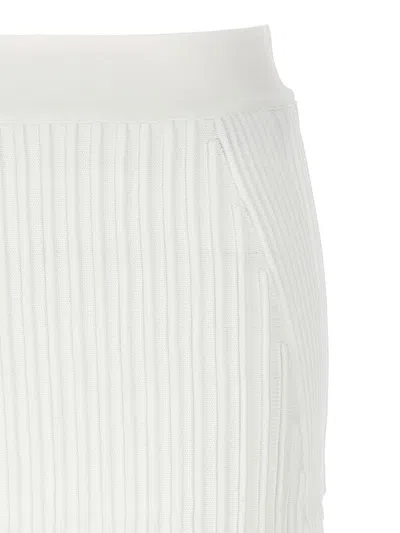 Herve Leger Hervé Léger 'ottoman Low Rise Mini' Skirt In Neutral