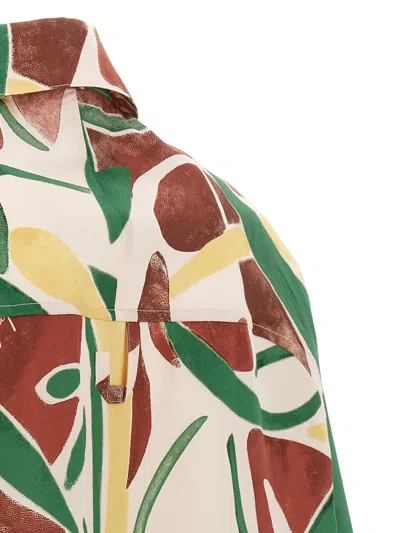 Jacquemus Fonccio Cotton Shirt With Abstract Vegetable Print In Multi