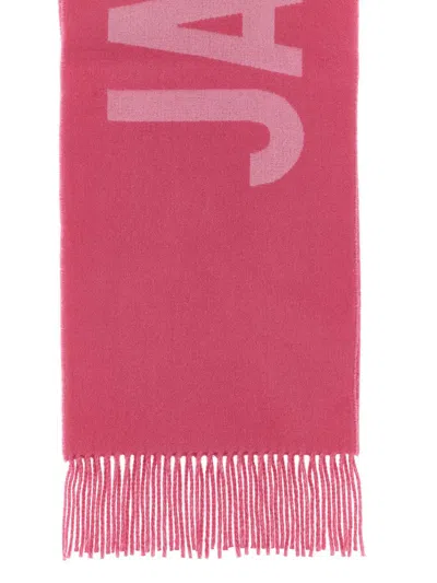 Jacquemus Soft Fringe Detail Scarf In Pink