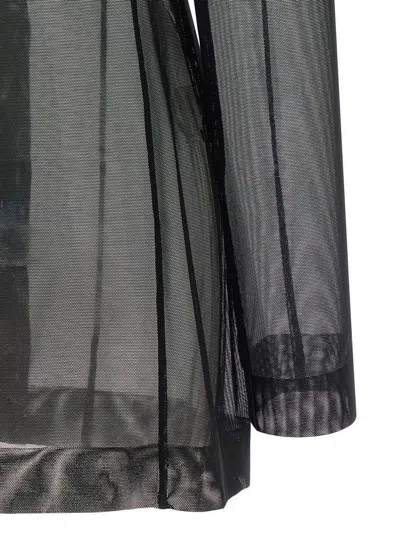 Norma Kamali Transparent Blazer Blazers Black In Multi