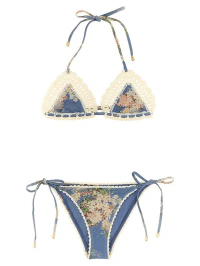 Zimmermann Cascadian Crochet Swimsuit In Multi