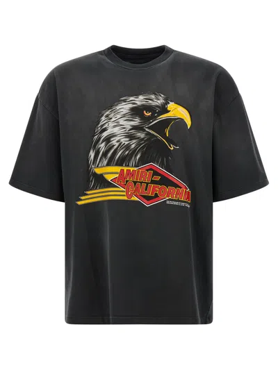 Amiri Mens Black Eagle Graphic-print Cotton-jersey T-shirt In Black