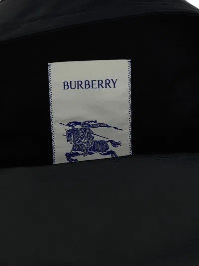 Burberry Black Backpack With Spacious Design And Padded Straps