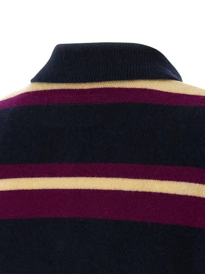 Guest In Residence Collegiate Stripe Polo Multicolor In Black