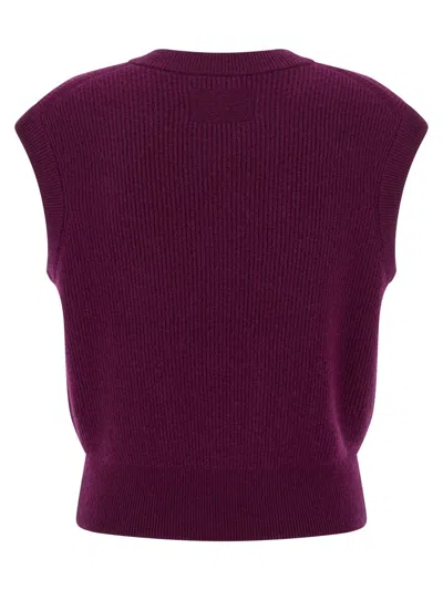Guest In Residence Rib Vest In Purple
