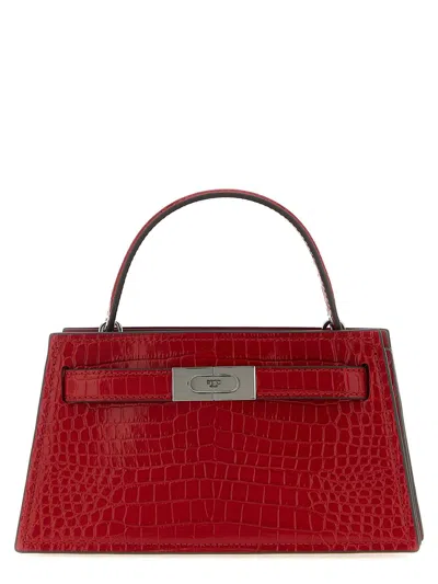 Tory Burch Small Lee Radziwill Croc Handbag