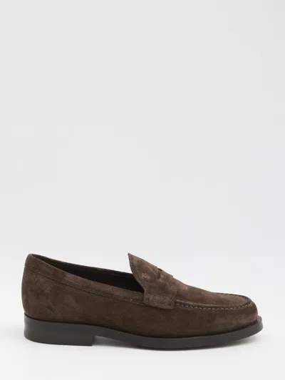 Tod's Man Loafers Dark Brown Size 8 Leather In Brown