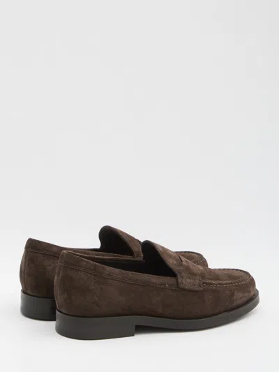 Tod's Man Loafers Dark Brown Size 8 Leather In Brown