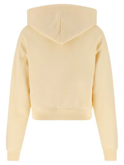 Jacquemus Light Gros Grain Hooded Sweatshirt In Neutral