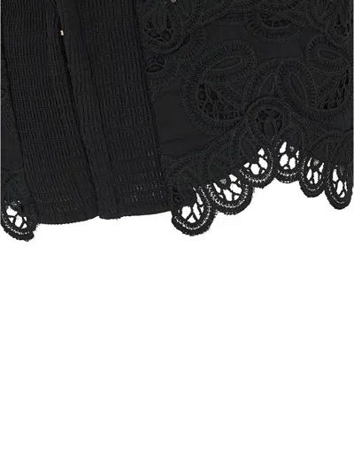 Zimmermann Rhiannon Embroidered Bodice Top In Black