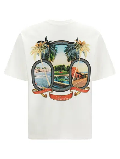 Amiri White Crewneck Printed T-shirt