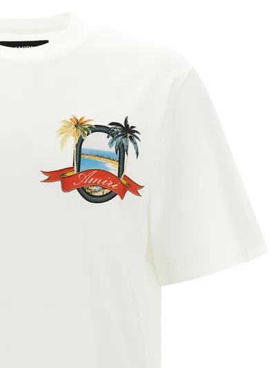 Amiri White Crewneck Printed T-shirt