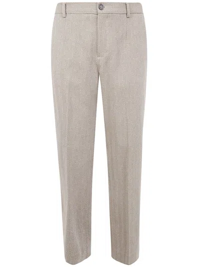 Golden Goose "journey" Man`s Relax Straight Pant Tailoring Chevronne Clothing In Brown