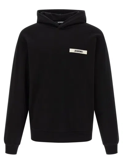 Jacquemus Gros-grain Hoodie In Black