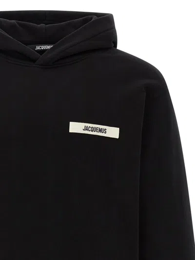 Jacquemus Gros-grain Hoodie In Black