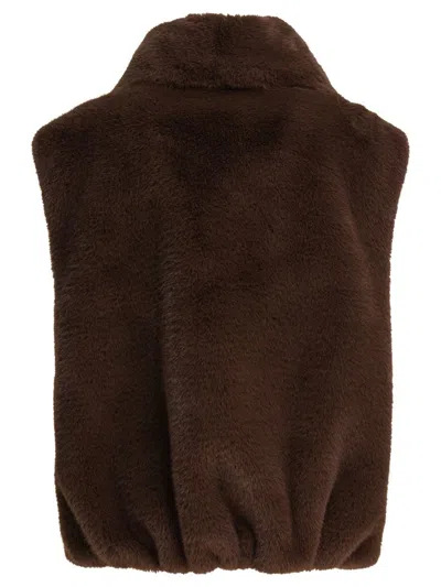 Pinko Brown Polyester Clothing Jackets In Brown