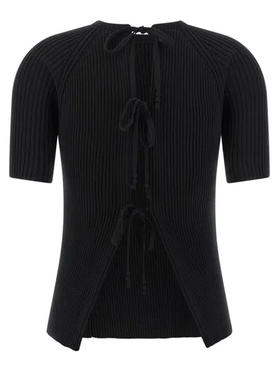 Tory Burch Stretch Cotton Blend Jersey In Black