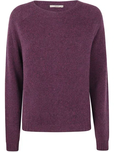 Roberto Collina "comfy" Long Sleeves Round Neck Sweater Clothing In Purple
