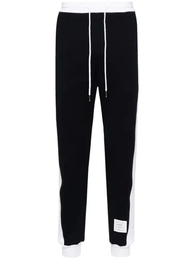 Thom Browne Sweatpants With Engineered 4 Bars In Solid Classic Loopback Jersey Clothing In Blue