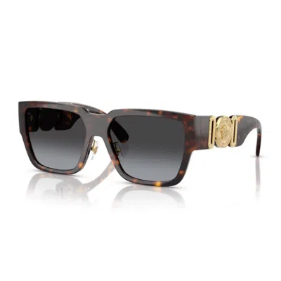 Versace Biggie 57mm Rectangular Sunglasses In Brown