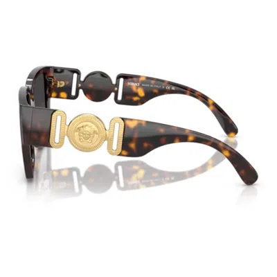 Versace Biggie 57mm Rectangular Sunglasses In Brown