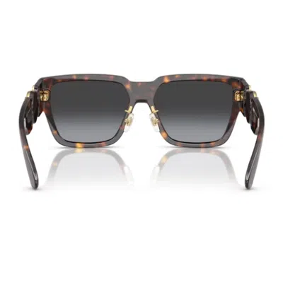 Versace Biggie 57mm Rectangular Sunglasses In Brown