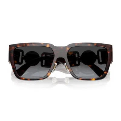 Versace Biggie 57mm Rectangular Sunglasses In Brown