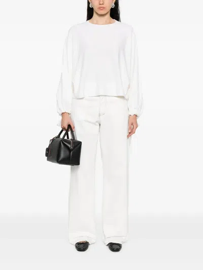 Max Mara Wool Blouse In White