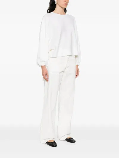 Max Mara Wool Blouse In White