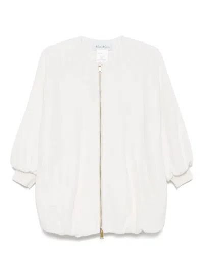 Max Mara Ivory Wool Blend Cirino Jacket In White