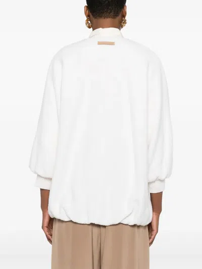 Max Mara Ivory Wool Blend Cirino Jacket In White