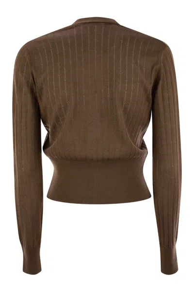 Max Mara Nogara - Wool And Silk Cardigan With Sequins