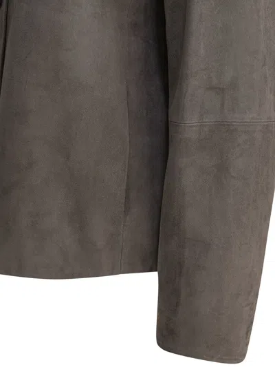S Max Mara Max Mara S Grey Suede Jacket
