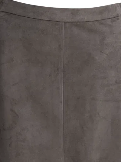 S Max Mara Max Mara S Grey Suede Skirt