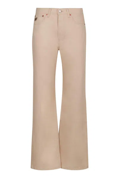 Lois Jeans High-rise Flared Jeans In Neutral