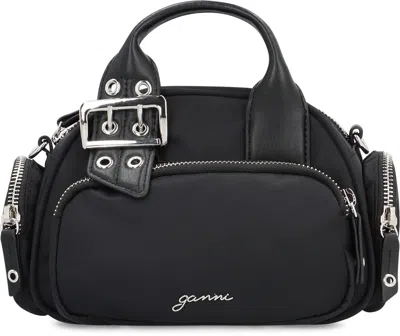 Ganni Mini Polochon Buckle-detail Top-zip Tote Bag