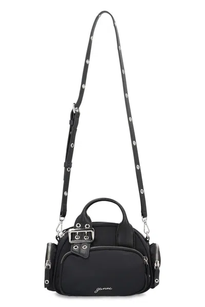 Ganni Mini Polochon Buckle-detail Top-zip Tote Bag