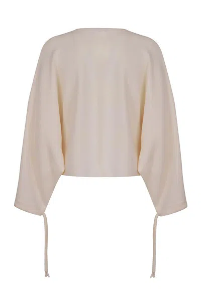 Max Mara Frais Fine-knit Sweater In Gray