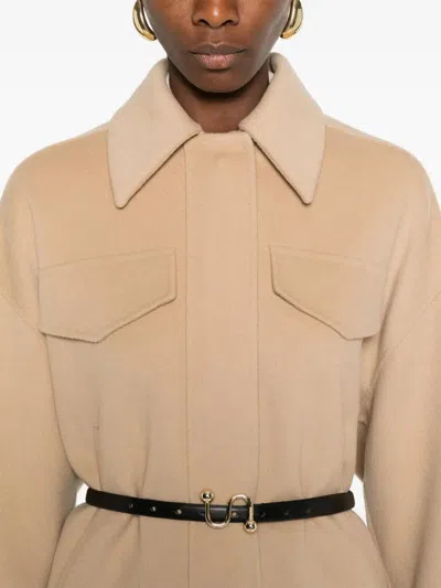 Sportmax Max Mara  Cantore - Double Wool Caban In Neutral