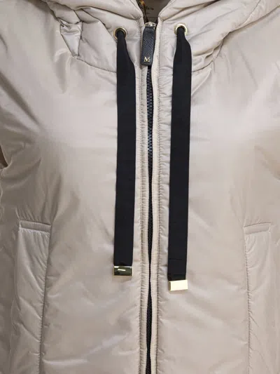 Max Mara The Cube Greengo Zip-up Drawstring Gilet In Neutral
