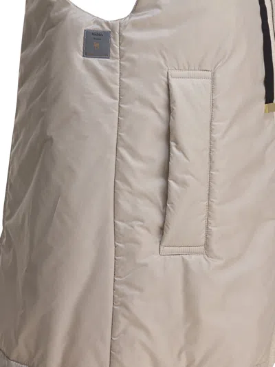 Max Mara The Cube Greengo Zip-up Drawstring Gilet In Neutral