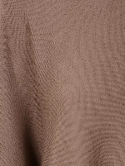 Max Mara Wool Drawstring Cuffs Pullover In Brown