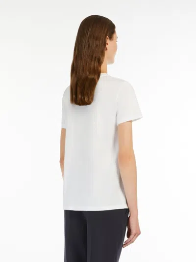 Max Mara M Monogram Cotton Jersey T-shirt Clothing In Yellow
